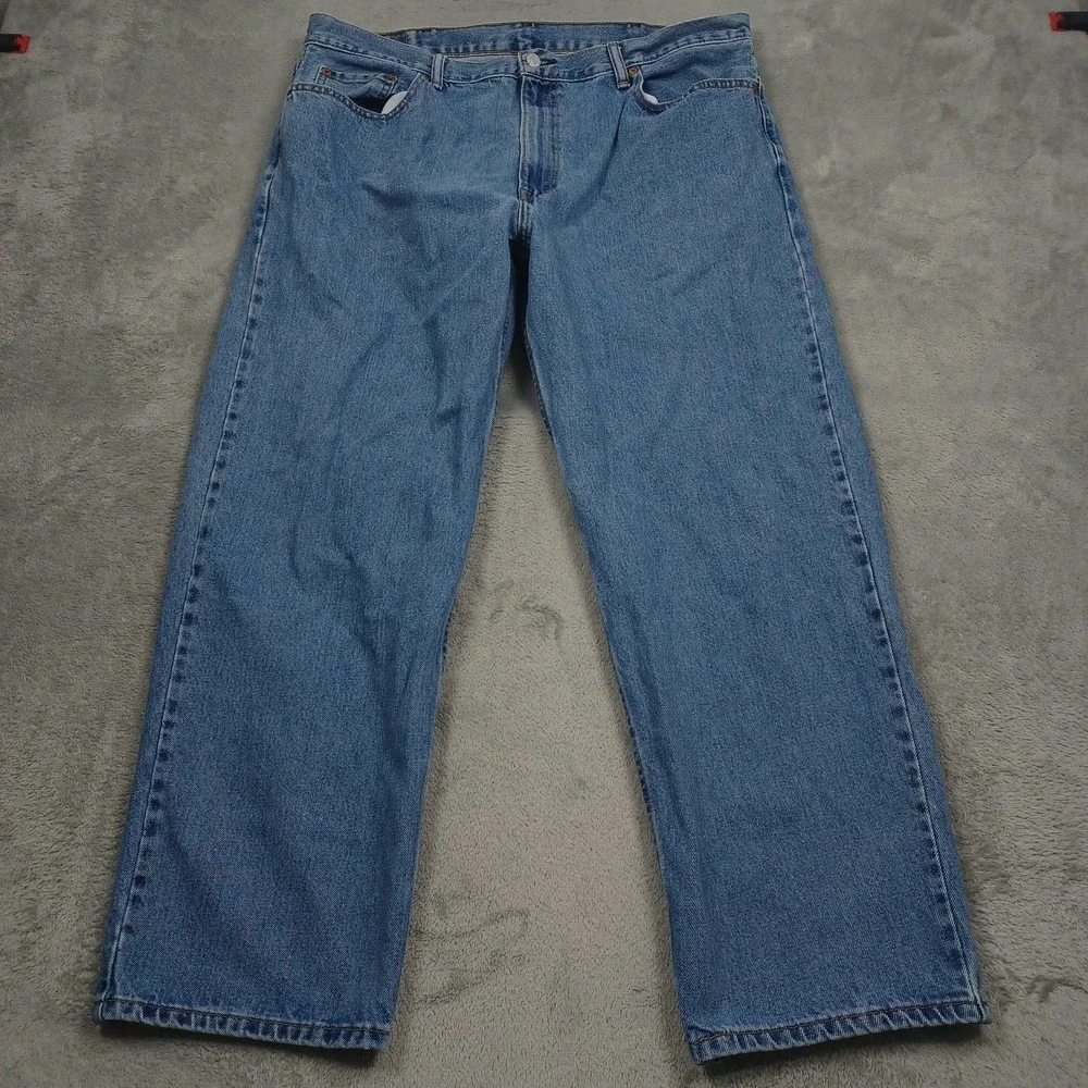 Levis 550 Jeans Mens 40x30 Blue Denim‎ Distressed Relaxed Fit Pockets Modern